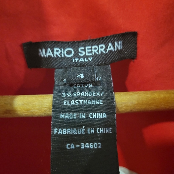 Mario Serrani vintage red jacket size 4 retro cotton spandex women's - Picture 4 of 5